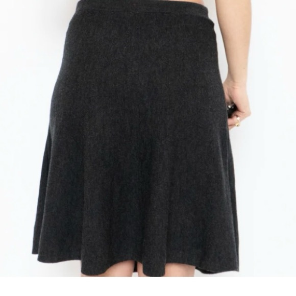 Eileen Fisher Dark Grey Knit Skirt - Picture 3 of 3